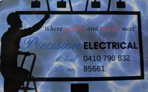 Precision electrical business card